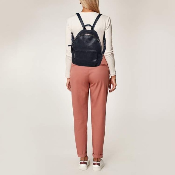 Stella McCartney Blue Falabella Backpack Bag Purse